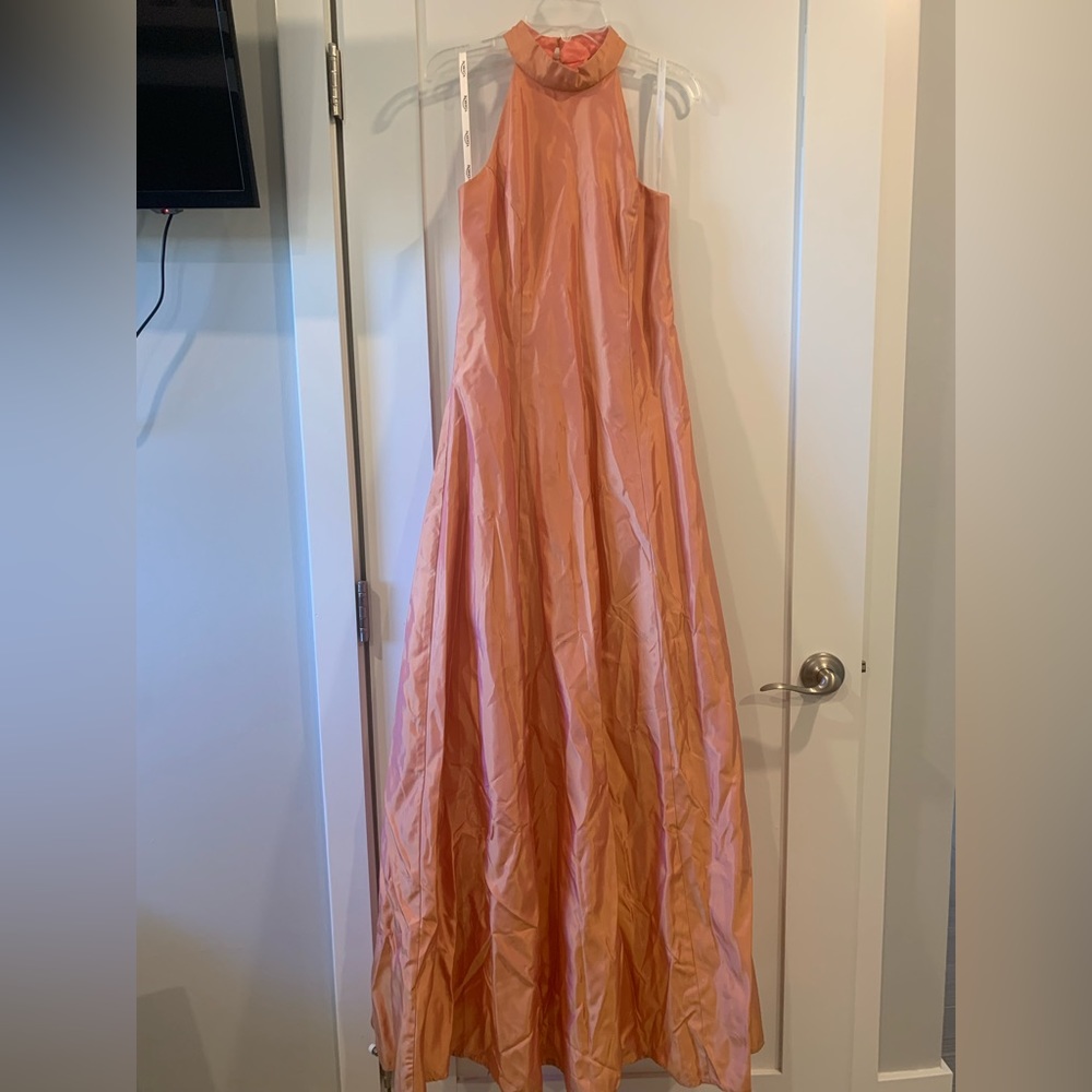 BOGO50 Prom/formal long gown - EUC - Worn once. Peach satin